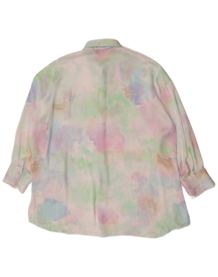 Zara Womens Oversized Shirt Dress UK 16 Large Multicoloured Tie Dye