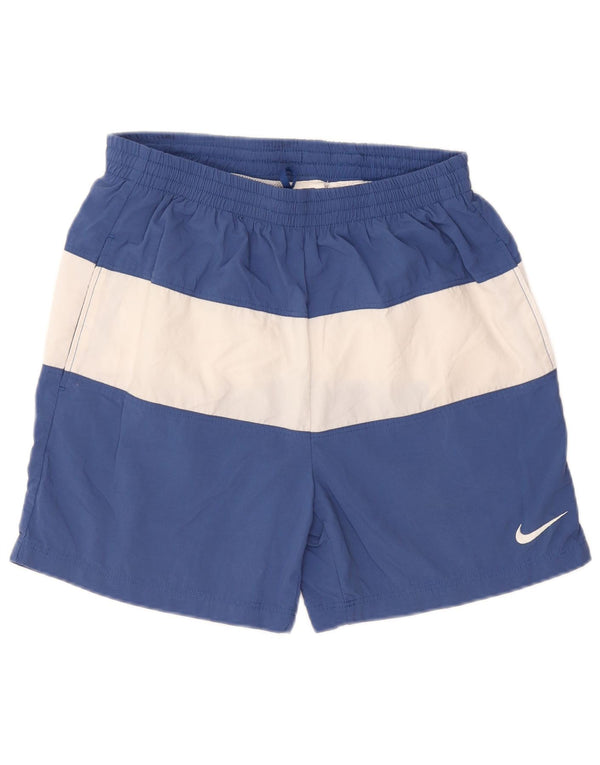 Nike Mens Graphic Swimming Shorts Medium  Blue Colourblock Nylon