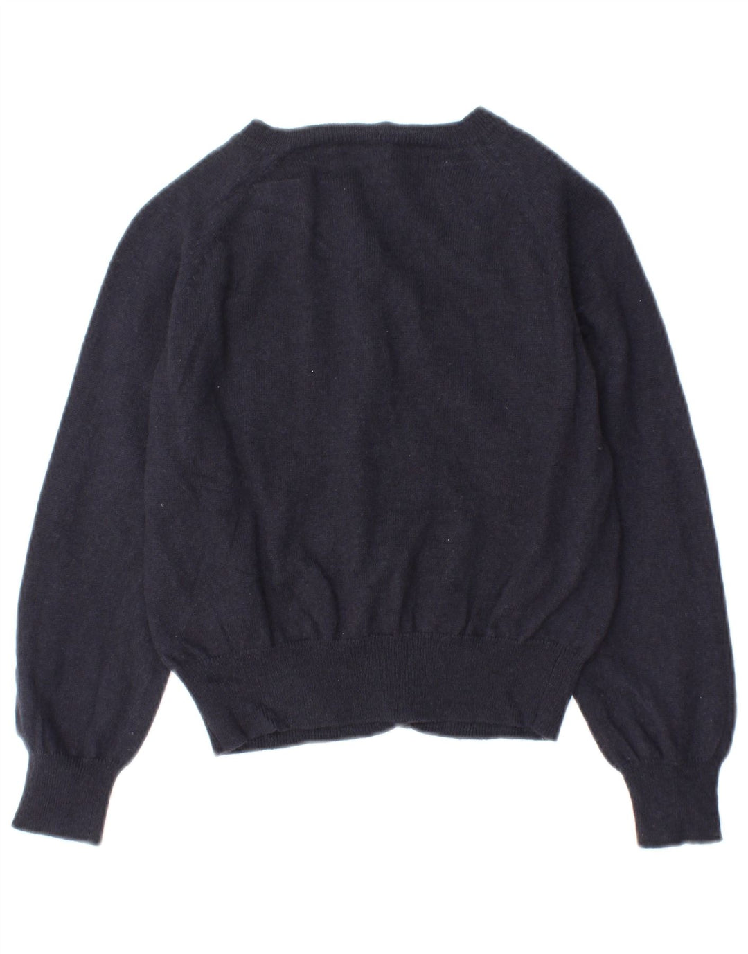 FRENCH CONNECTION Womens Crop Cardigan Sweater UK 10 Small Navy Blue Wool