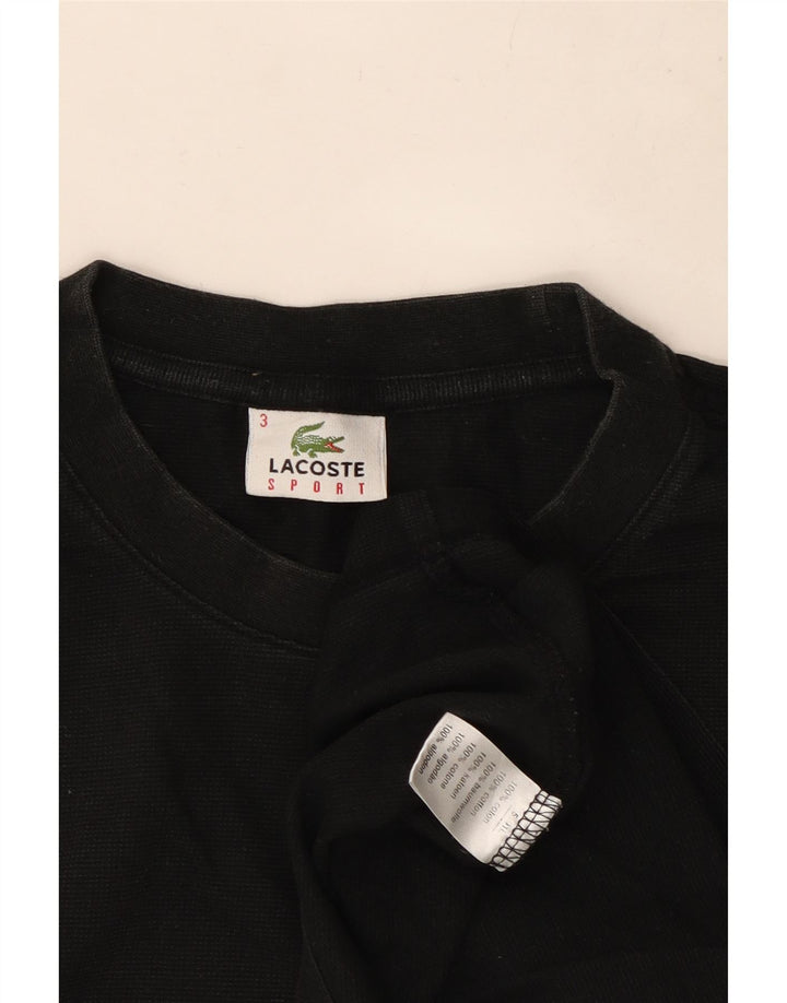 Lacoste Mens T-Shirt Top Size 3 Small Black Cotton