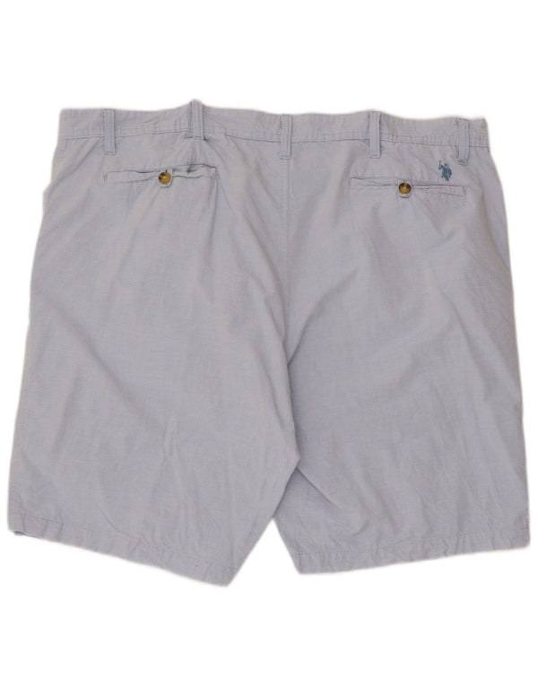 U.S. Polo Assn. Mens Chino Shorts W44 2XL Blue Pinstripe Cotton