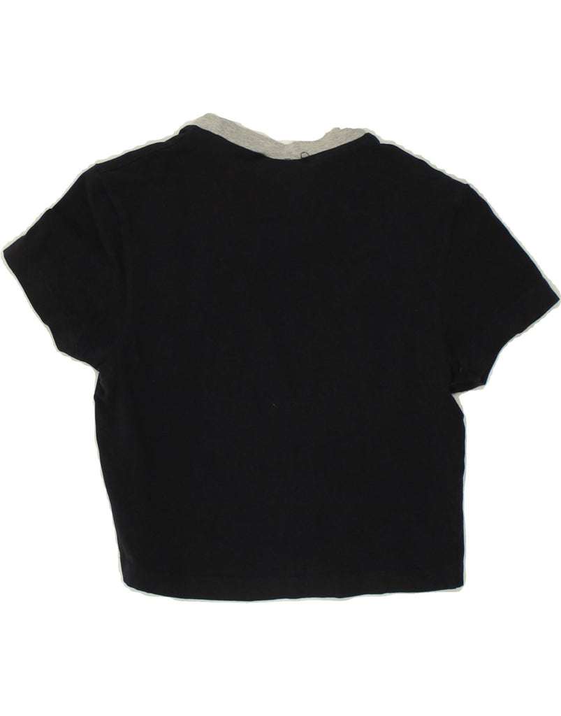 LEE Girls Crop Graphic T-Shirt Top 10-11 Years Large Navy Blue Cotton Vintage Lee and Second-Hand Lee from Messina Hembry 