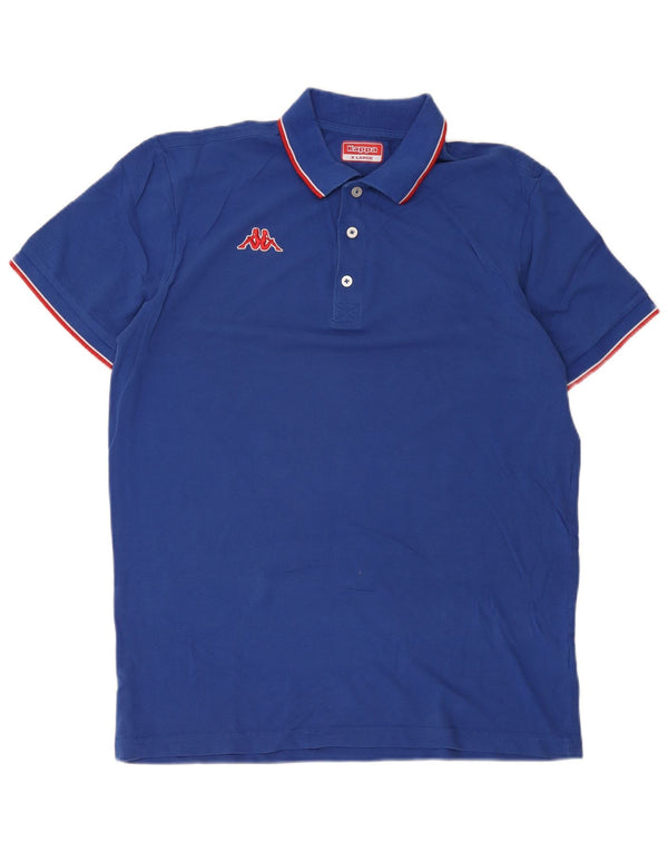 Kappa Mens Polo Shirt XL Blue Cotton