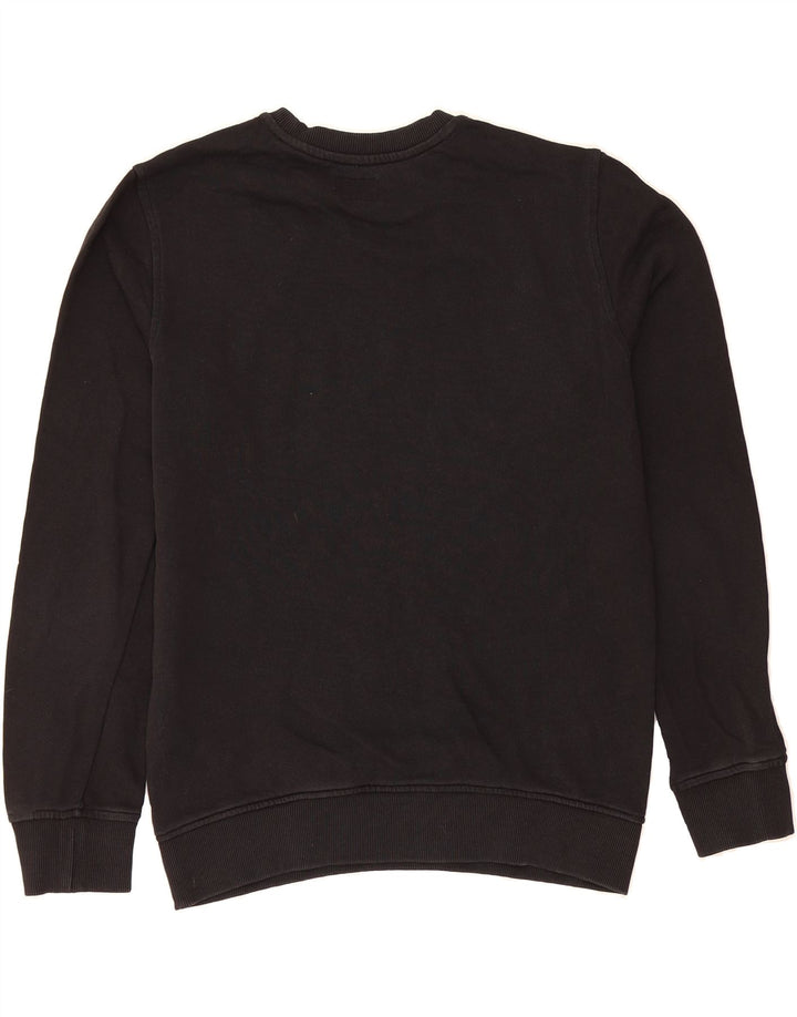 WRANGLER Womens Graphic Sweatshirt Jumper UK 14 Medium Black Cotton Vintage Wrangler and Second-Hand Wrangler from Messina Hembry 