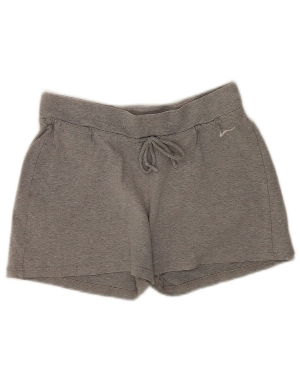 Nike Womens Sport Shorts UK 8/10 Small Grey Flecked Cotton