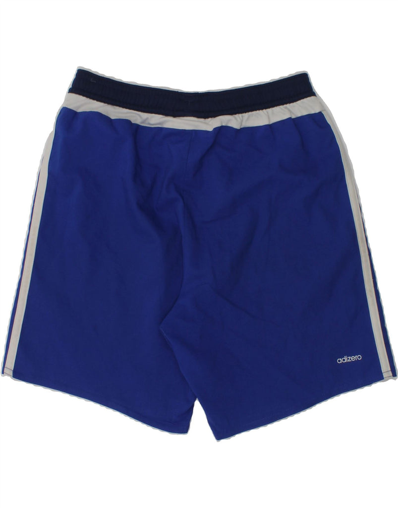 ADIDAS Boys Climalite Graphic Sport Shorts 9-10 Years Blue Polyester | Vintage Adidas | Thrift | Second-Hand Adidas | Used Clothing | Messina Hembry 