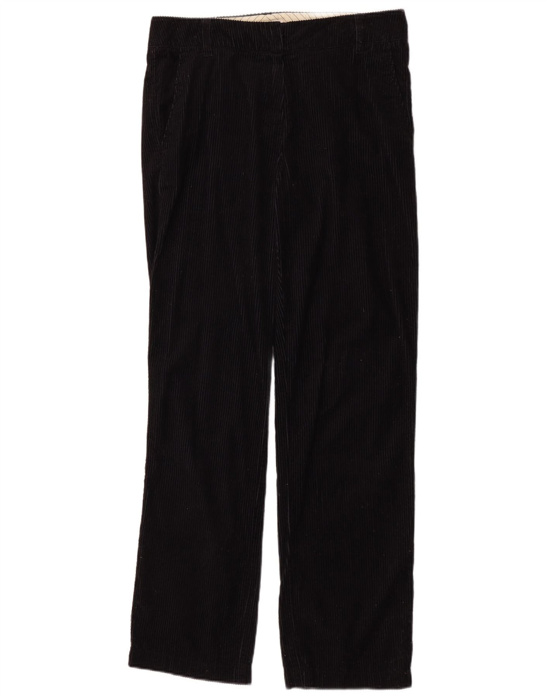 Toast Womens Straight Corduroy Trousers W30 L31 Black Cotton