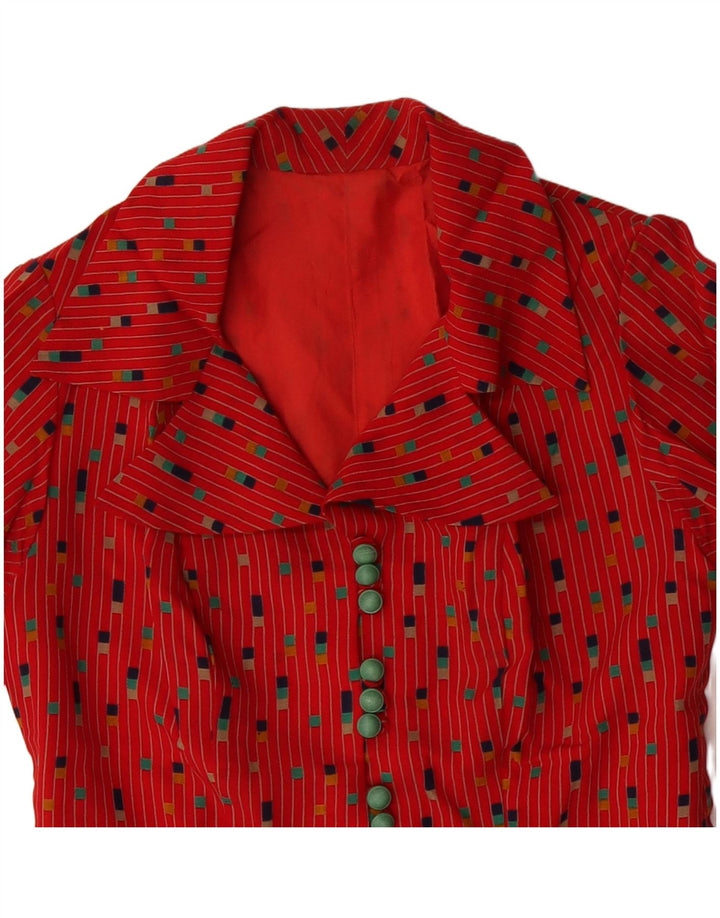 VINTAGE Womens A-Line Dress UK 12 Medium Red Flecked