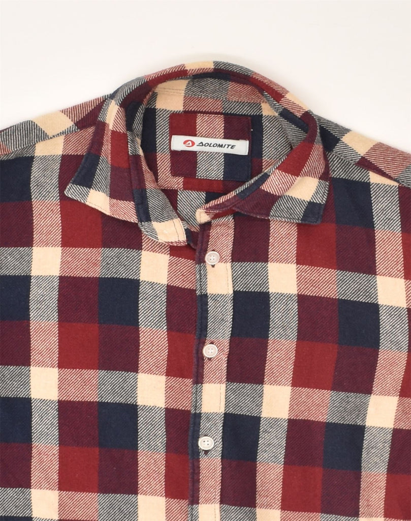 DOLOMITE Mens Shirt Medium Red Check Cotton | Vintage Dolomite | Thrift | Second-Hand Dolomite | Used Clothing | Messina Hembry 