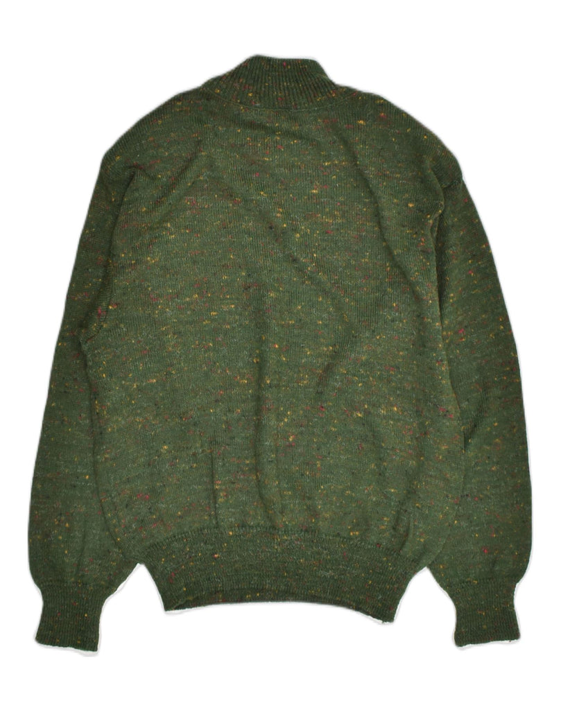 VINTAGE Womens Turtle Neck Jumper Sweater EU 38 Medium Khaki Flecked | Vintage Vintage | Thrift | Second-Hand Vintage | Used Clothing | Messina Hembry 