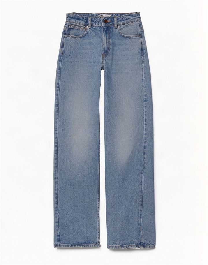 Zara Womens Loose Jeans EU 36 XS W26 L30 Blue
