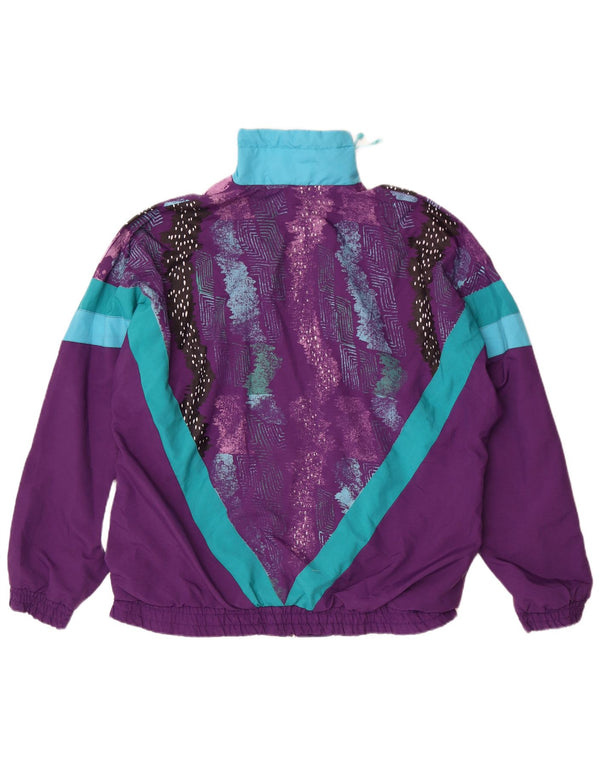 Hummel Mens Tracksuit Top Jacket Large Purple Colourblock