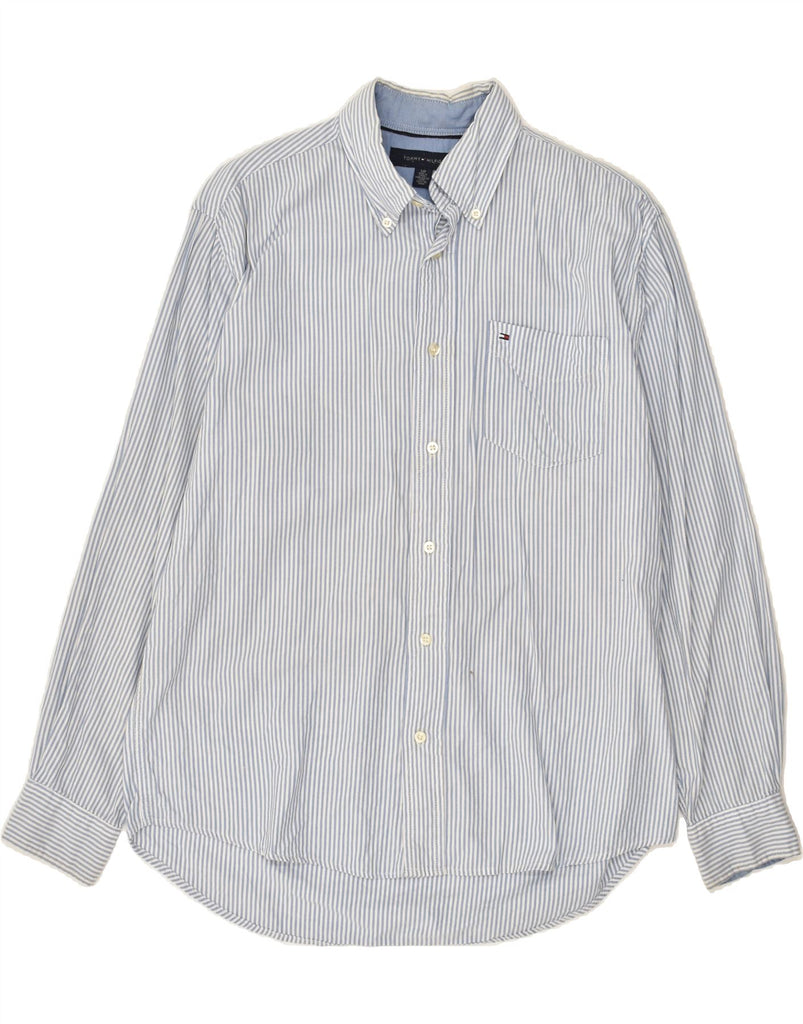 TOMMY HILFIGER Mens Shirt Small Blue Pinstripe Cotton | Vintage Tommy Hilfiger | Thrift | Second-Hand Tommy Hilfiger | Used Clothing | Messina Hembry 