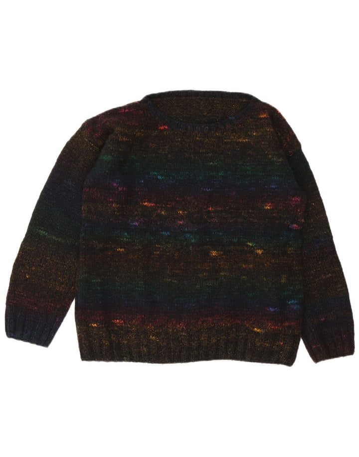 VINTAGE Womens Boat Neck Jumper Sweater UK 16 Large Multicoloured Flecked