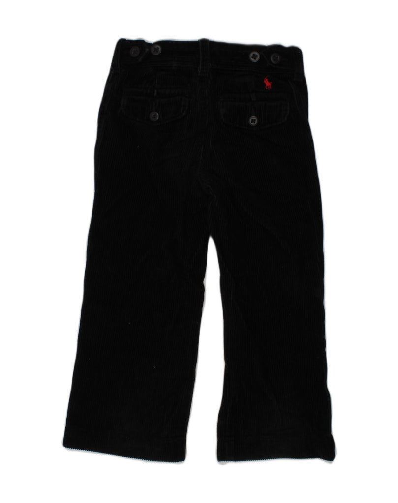 POLO RALPH LAUREN Girls Wide Leg Corduroy Trousers 2-3 Years W22 L15 Black | Vintage Polo Ralph Lauren | Thrift | Second-Hand Polo Ralph Lauren | Used Clothing | Messina Hembry 