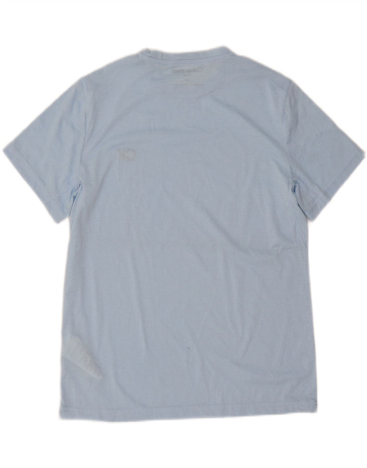 Calvin Klein Mens T-Shirt Top Small Blue Polyester