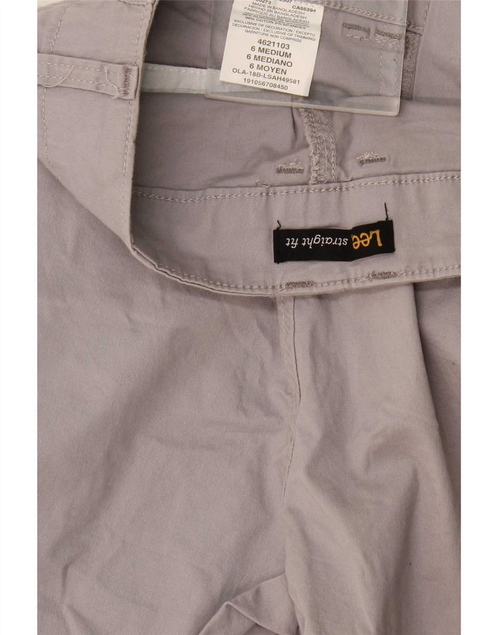 Lee Womens Chino Shorts US 6 Medium W32 Grey Cotton