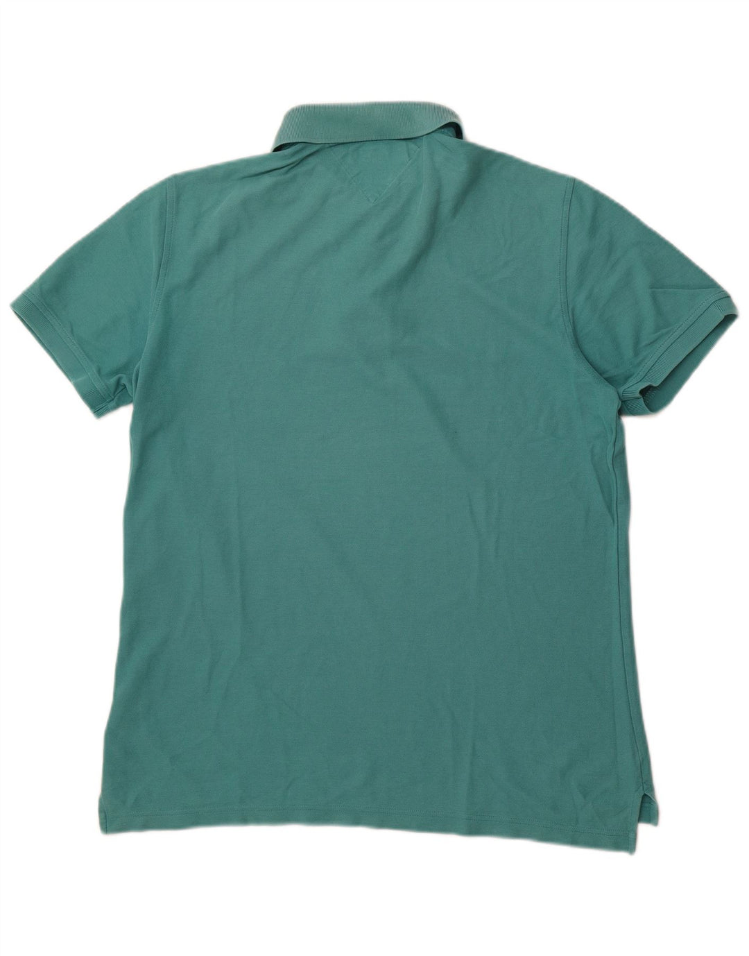 TOMMY HILFIGER Mens Slim Fit Polo Shirt XL Turquoise Cotton