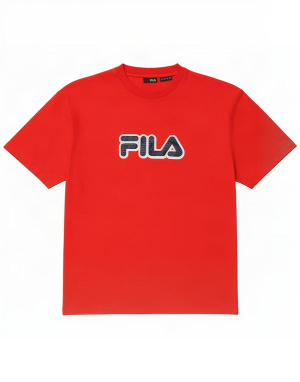 Fila Mens Graphic T-Shirt Top XL Red Cotton