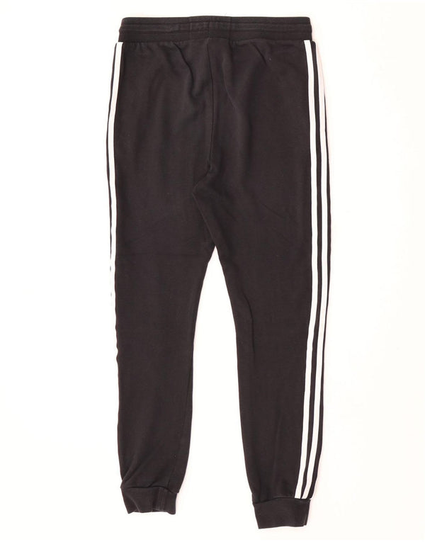 Adidas Boys Tracksuit Trousers Joggers 13-14 Years Black Cotton