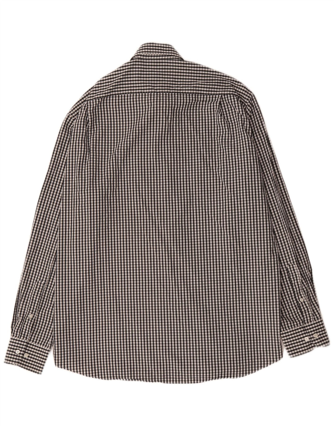 Hugo Boss Mens Shirt Size 43 17 XL Black Gingham Cotton