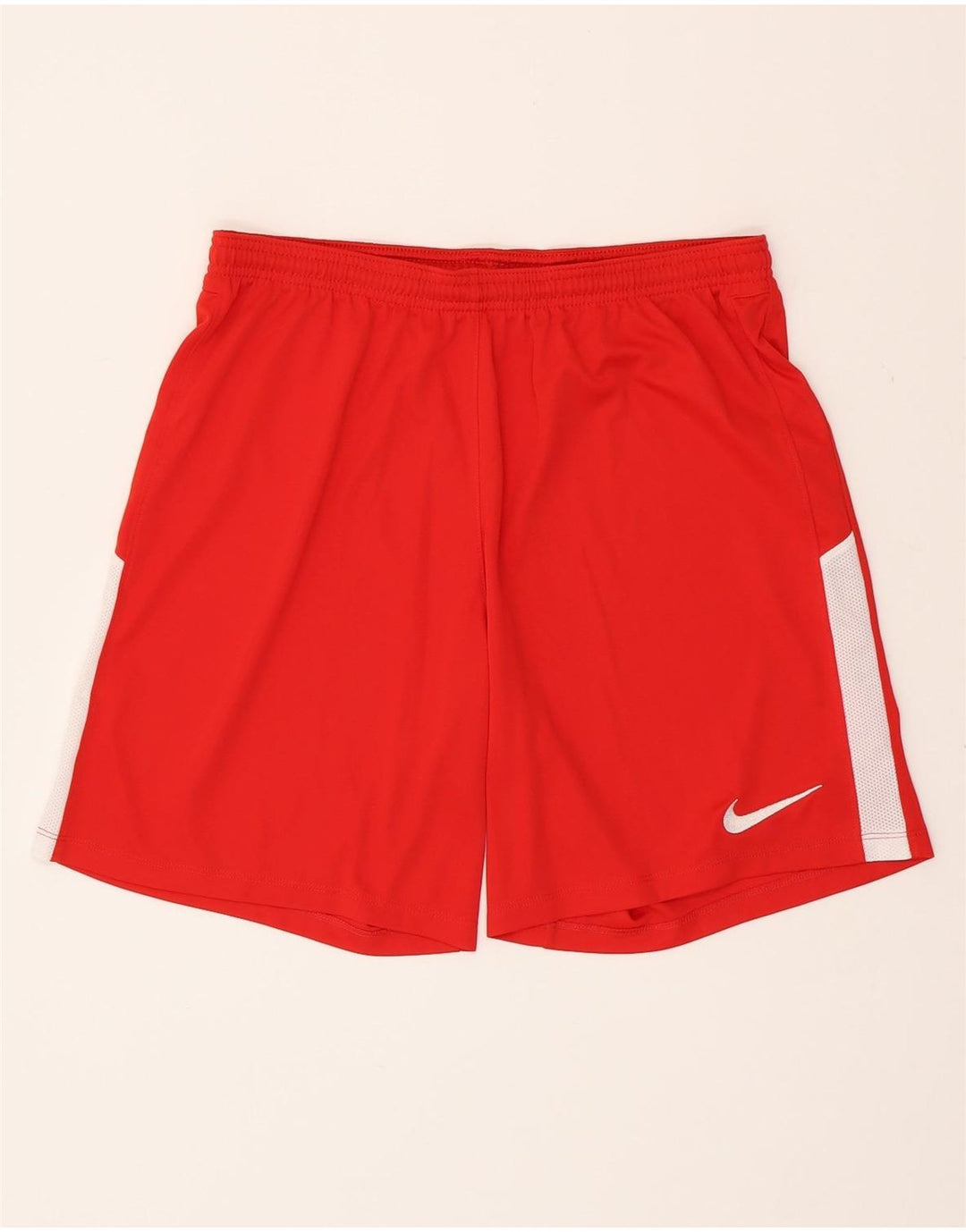 NIKE Mens Dri Fit Slim Fit Sport Shorts Large  Red Colourblock