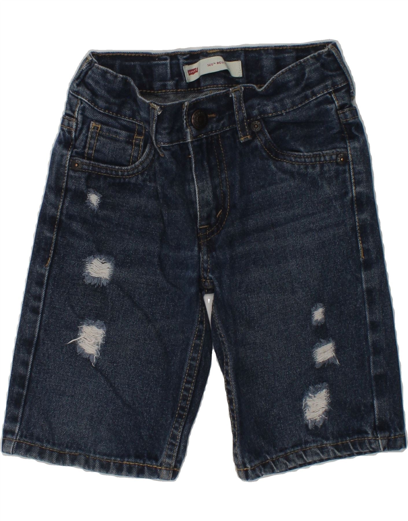 LEVI'S Boys 505 Regular Denim Shorts 3-4 Years W20 Navy Blue