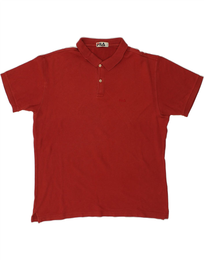 FILA Mens Polo Shirt IT 56 XL Red Cotton | Vintage Fila | Thrift | Second-Hand Fila | Used Clothing | Messina Hembry 