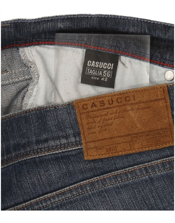 Casucci Mens Straight Jeans W42 L32 Blue Cotton