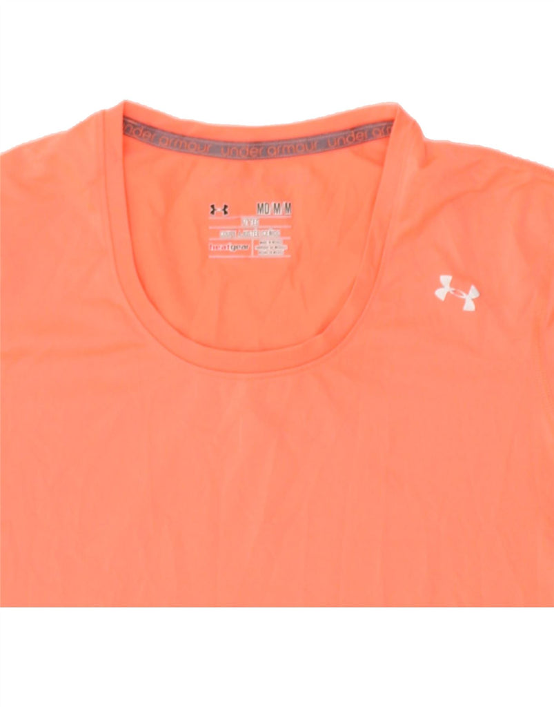 UNDER ARMOUR Womens T-Shirt Top UK 12 Medium Orange | Vintage Under Armour | Thrift | Second-Hand Under Armour | Used Clothing | Messina Hembry 