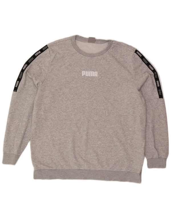 Puma Mens Graphic Sweatshirt Jumper XL Grey Colourblock Cotton