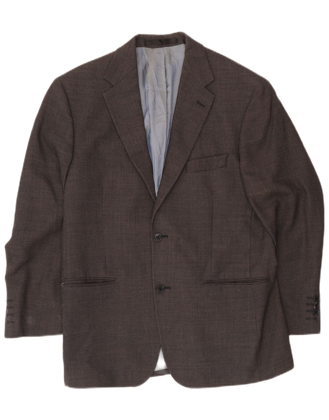 Marks & Spencer Mens Short Blazer Jacket UK 40 Medium Navy Blue Check