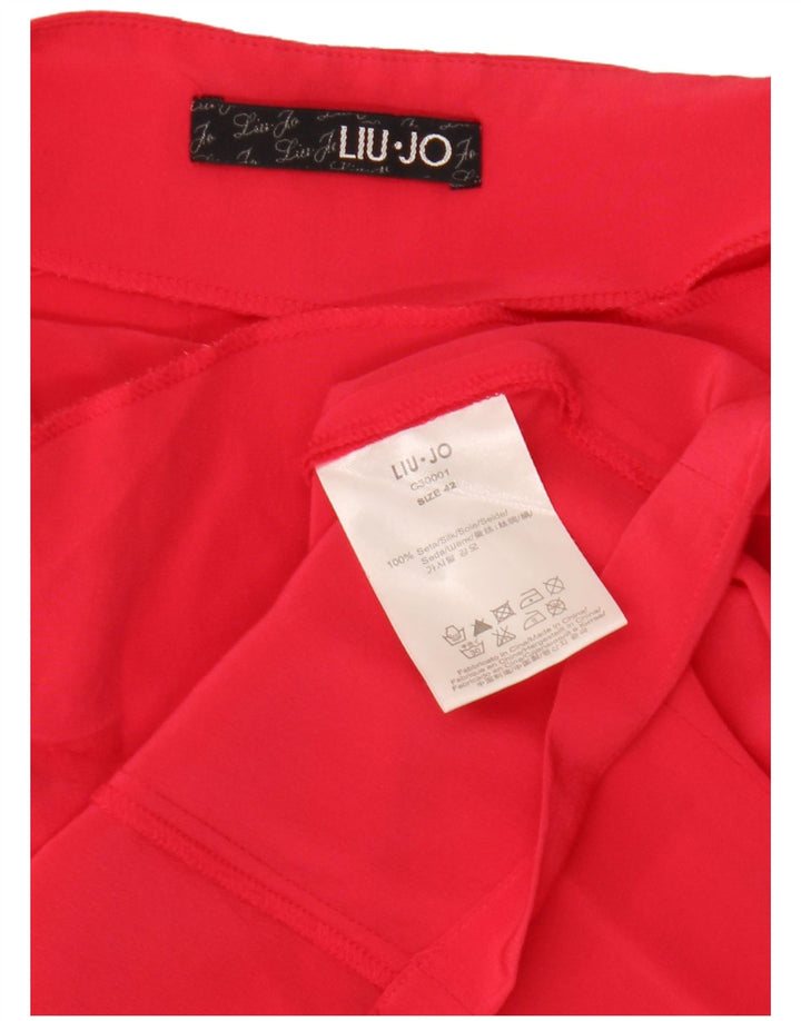 Liu Jo Womens Halter Dress IT 42 Medium Red Silk