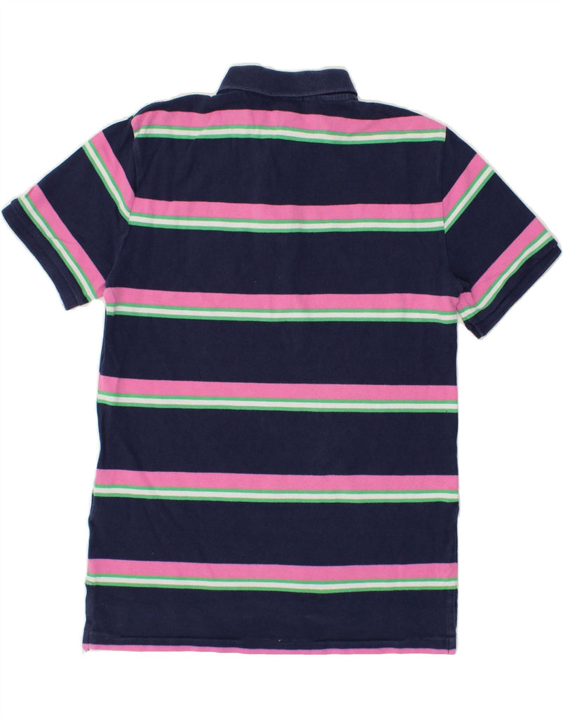 RALPH LAUREN Boys Polo Shirt 15-16 Years XL Navy Blue Striped Cotton | Vintage Ralph Lauren | Thrift | Second-Hand Ralph Lauren | Used Clothing | Messina Hembry 