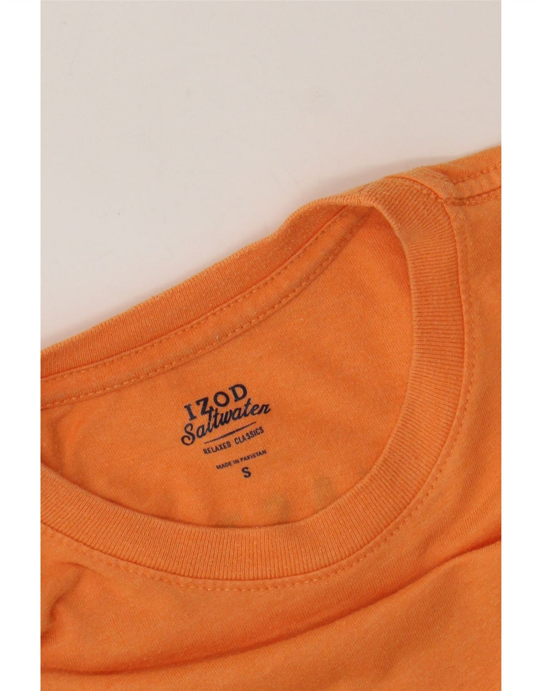 IZOD Mens Salt Water Graphic T-Shirt Top Small Orange