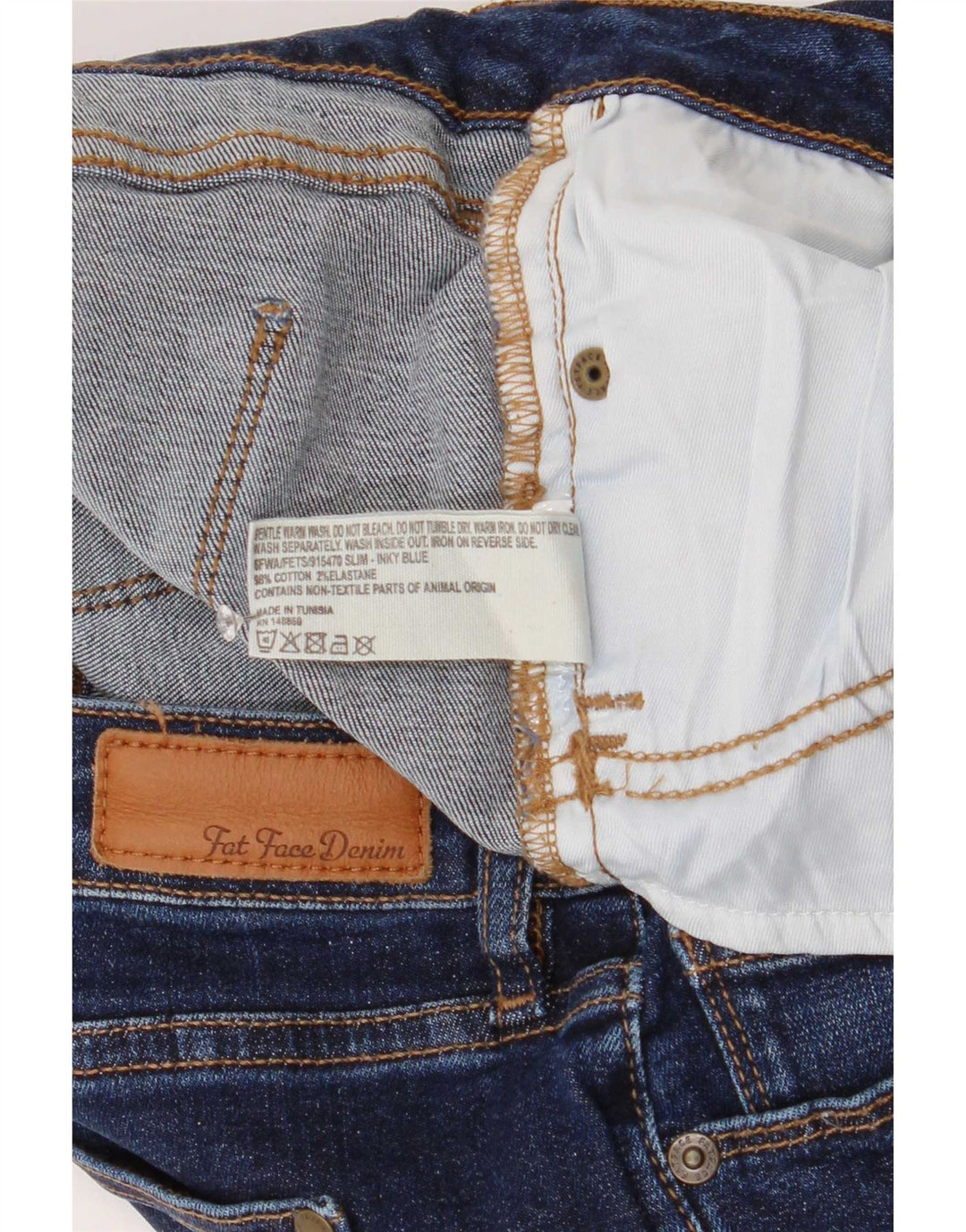 Fat Face Womens Straight Jeans W28 L27 Blue Cotton