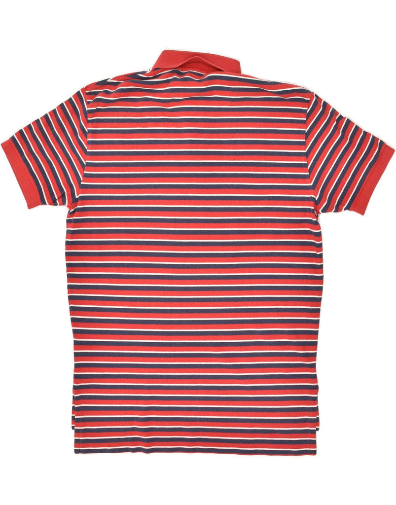 POLO RALPH LAUREN Mens Polo Shirt Medium Red Striped Cotton | Vintage Polo Ralph Lauren | Thrift | Second-Hand Polo Ralph Lauren | Used Clothing | Messina Hembry 