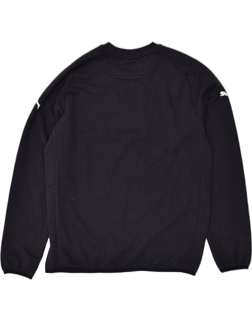 PUMA Mens Sweatshirt Jumper XL Navy Blue Cotton | Vintage Puma | Thrift | Second-Hand Puma | Used Clothing | Messina Hembry 