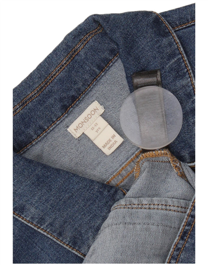 Monsoon Girls Denim Jacket 12-13 Years Blue Cotton