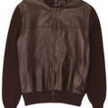 Vintage Womens Knit Leather Jacket IT 44 Medium Brown