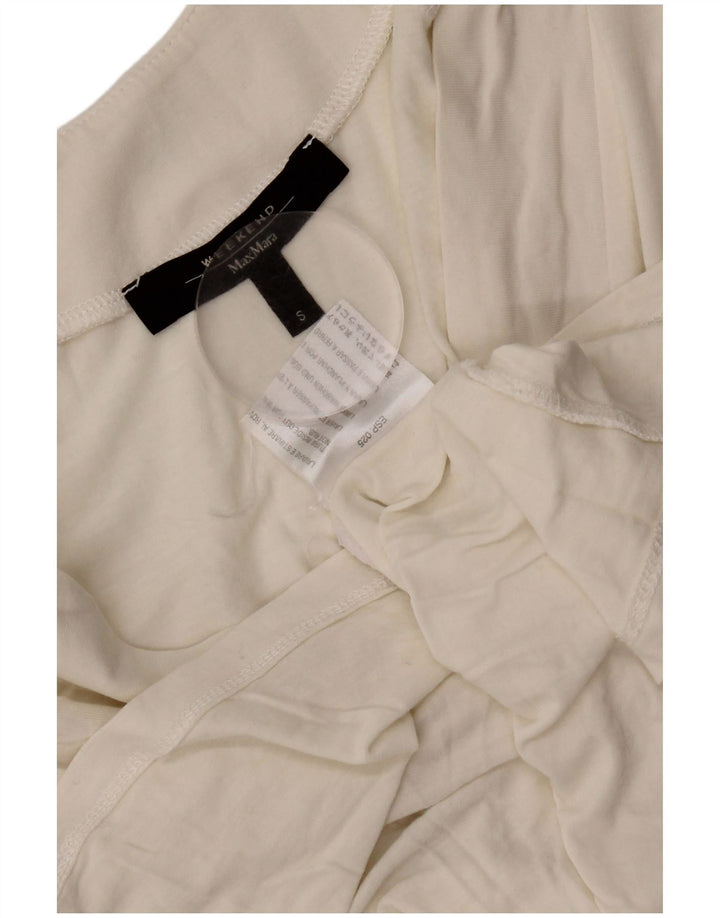Max Mara Womens Weekend Short Sleeve Blouse Top UK 10 Small White
