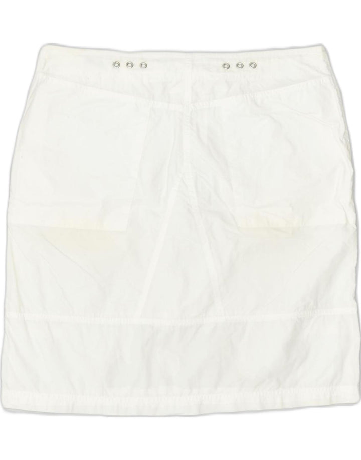 VINTAGE Womens Straight Skirt IT 42 Medium W32 White Nylon Sports | Vintage | Thrift | Second-Hand | Used Clothing | Messina Hembry 