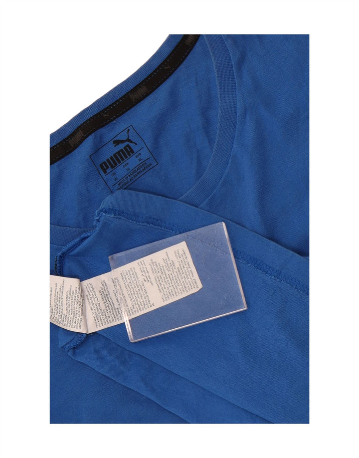 Puma Mens T-Shirt Top XL Blue Cotton