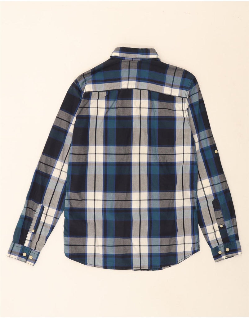 JACK & JONES Mens Shirt Small Blue Check Cotton Vintage Jack & Jones and Second-Hand Jack & Jones from Messina Hembry 