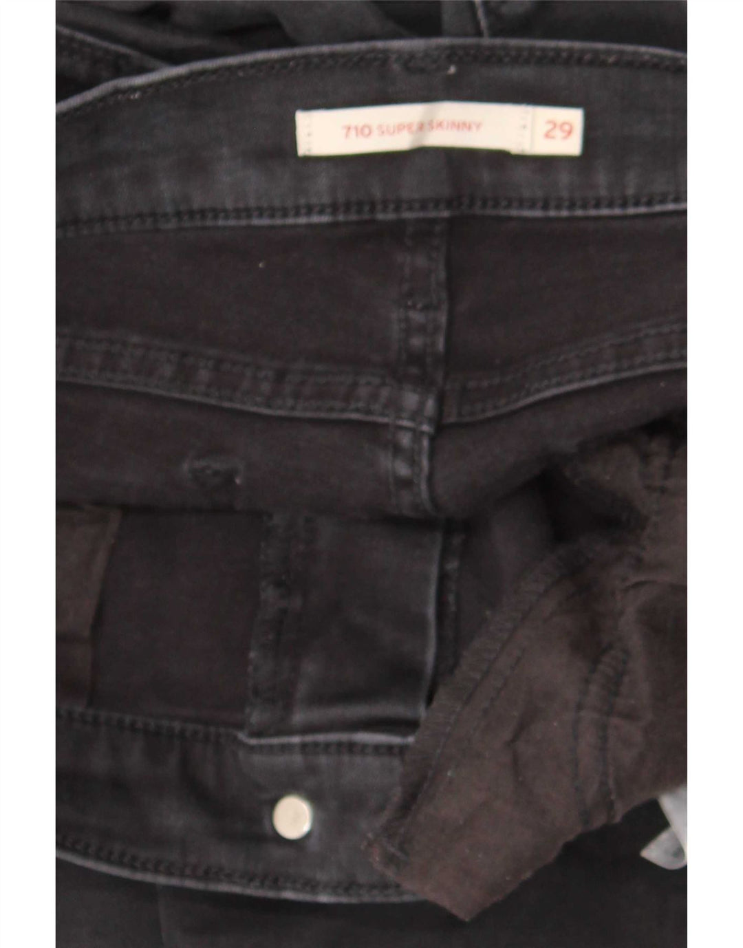 Levi's Womens 710 Super Skinny Jeans W29 L28 Black