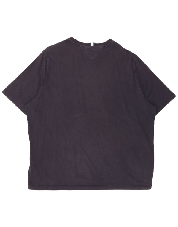 Tommy Hilfiger Mens Tall Graphic T-Shirt Top 4XL Navy Blue Cotton