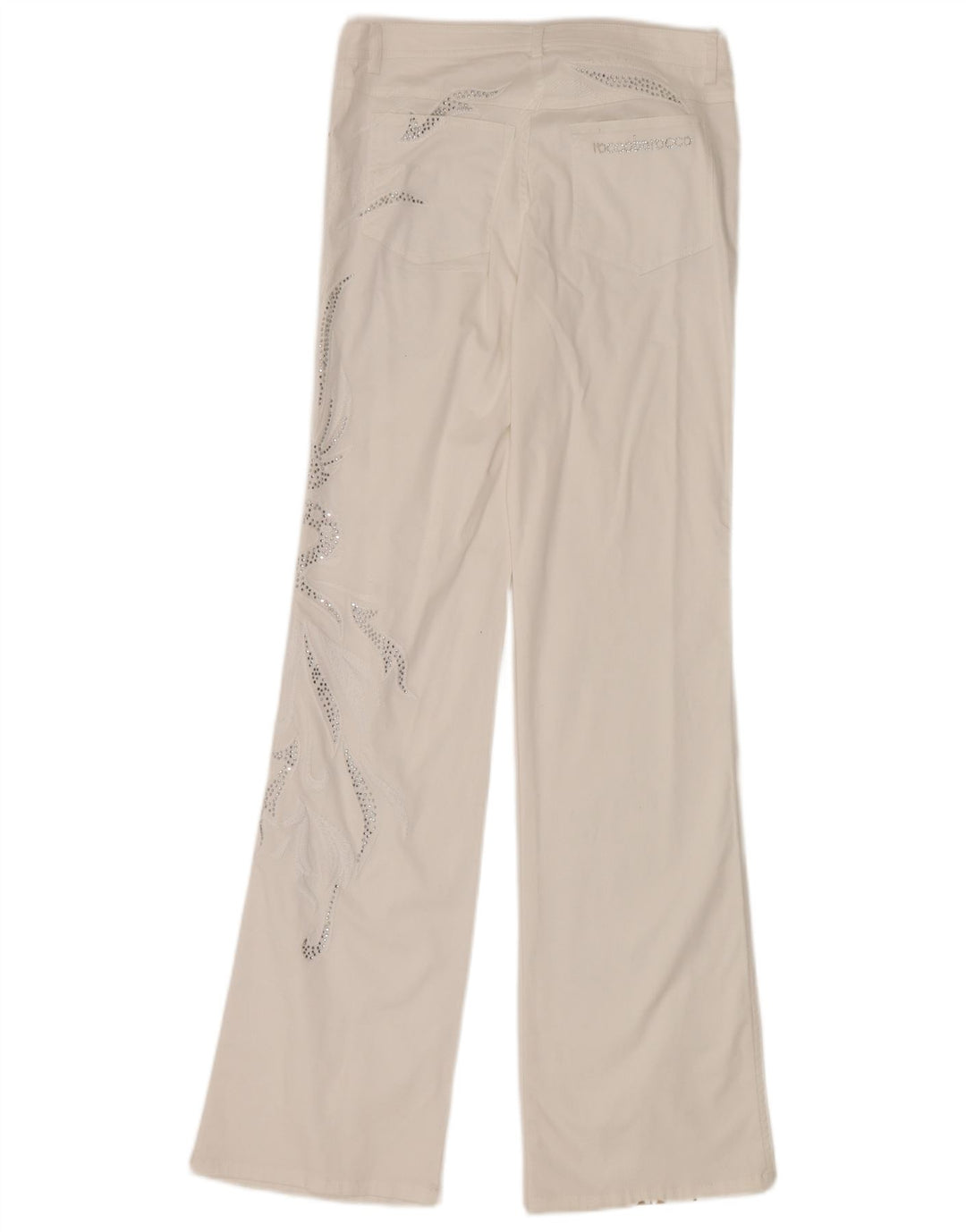 ROCCOBAROCCO Womens 2 Button 2 Piece Set UK 14 Medium W32 L34 White