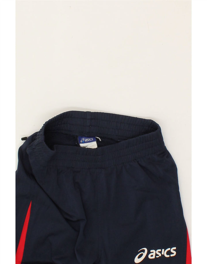 ASICS Girls Tracksuit Trousers 7-8 Years Navy Blue Polyester Vintage Asics and Second-Hand Asics from Messina Hembry 