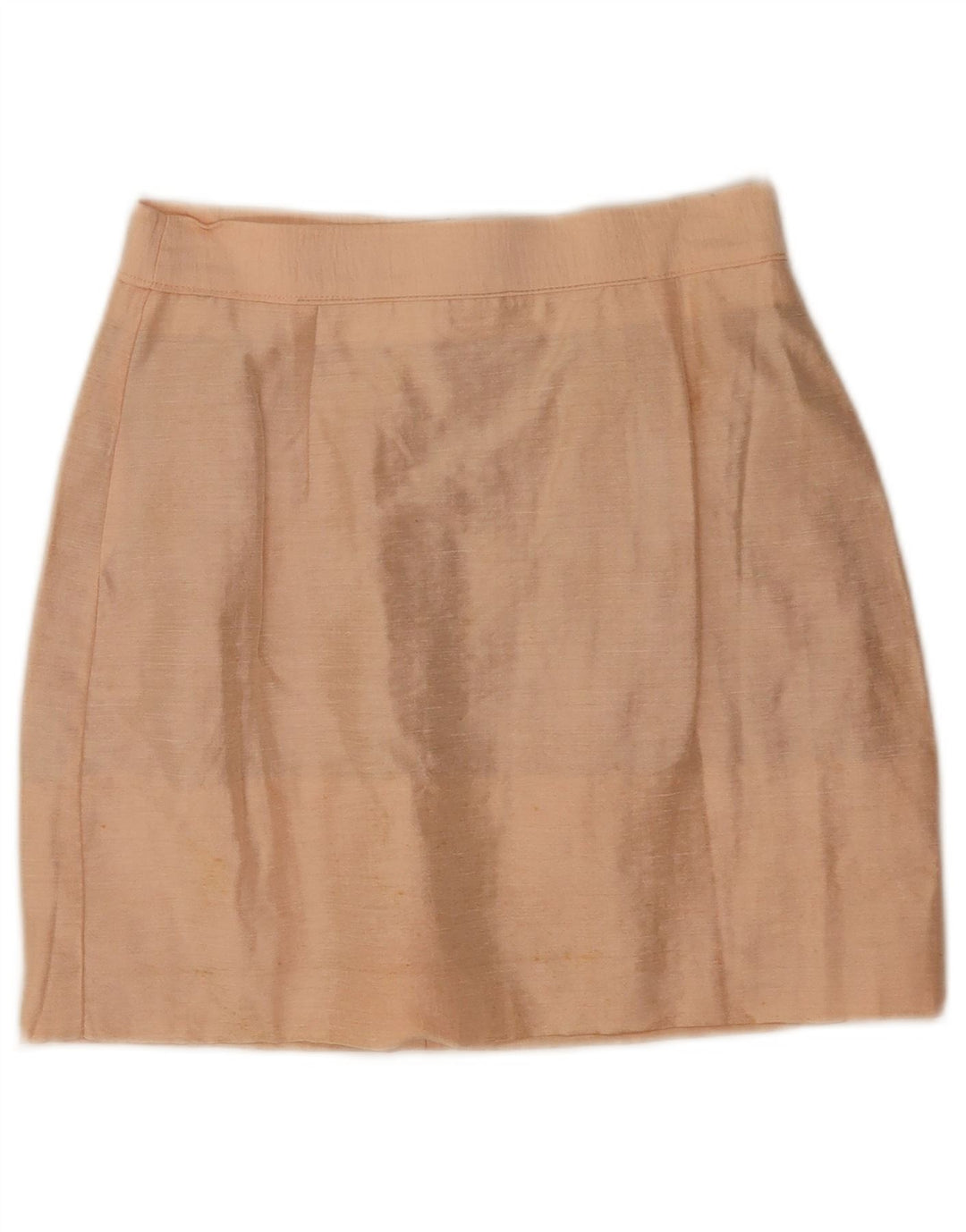 Vintage Womens High Waist Mini Skirt IT 42 Medium W24  Beige