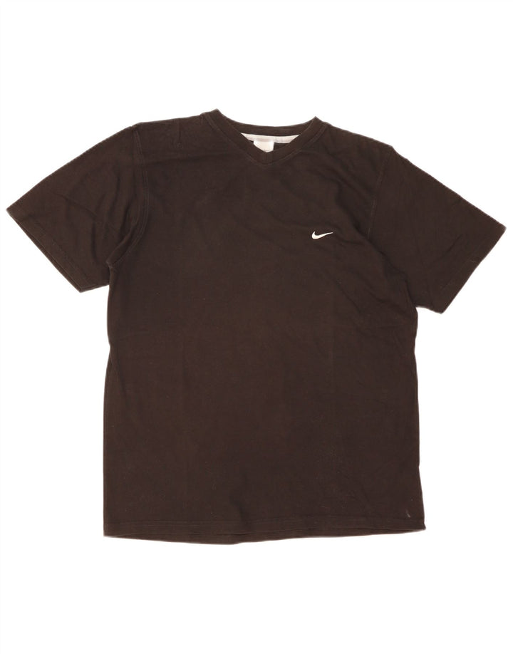 Nike Mens T-Shirt Top UK 39/41 Medium Black Cotton